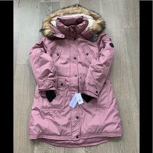 Madden Girl dusty rose hooded puffer jacket